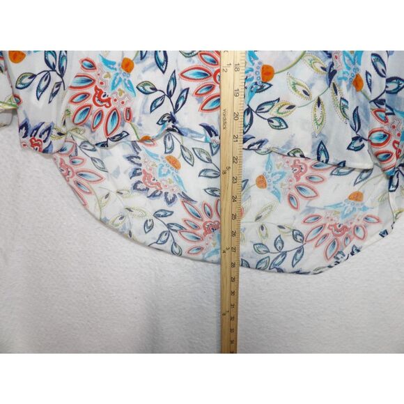 Daniel Rainn Blouse Womens Large Paisley Floral Rayon Loose Fit Blouse - Picture 7 of 8